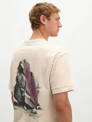 T-shirt oversize Marc O'Polo šedá
