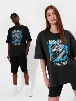 T-shirt oversize uniseks z nadrukiem 4F x Local Heroes
