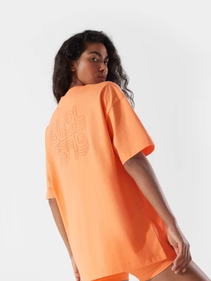 T-shirt oversize z bawełny organicznej damski 4F x Anna Lewandowska