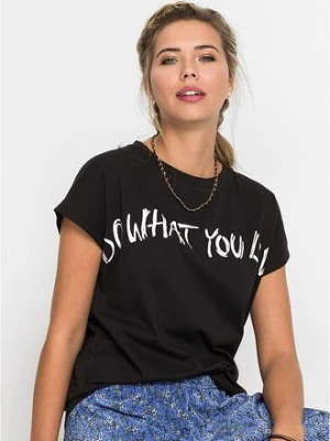 Zdjęcie produktu T-shirt oversize z czystej bawełny organicznej BonPrix czarny