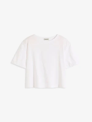 T-shirt oversize z czystej bawełny organicznej BonPrix biały