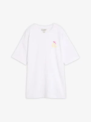 T-shirt oversize z czystej bawełny organicznej BonPrix biały