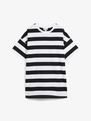 T-shirt oversize z czystej bawełny organicznej BonPrix czarny