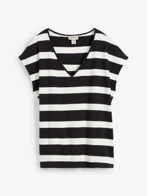 T-shirt oversize z czystej bawełny organicznej BonPrix czarny