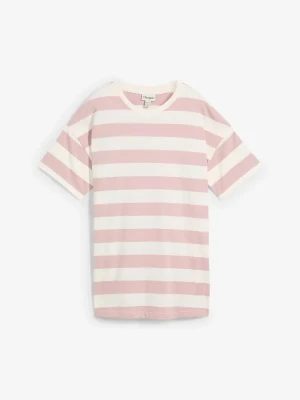 T-shirt oversize z czystej bawełny organicznej BonPrix fioletowy
