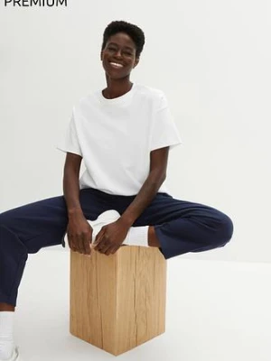 Zdjęcie produktu T-shirt oversize z czystej, grubej bawełny organicznej BonPrix biały