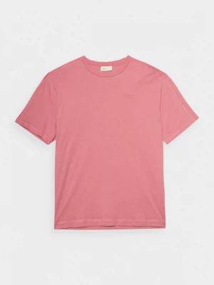 T-shirt oversize z haftem męski - różowy OUTHORN