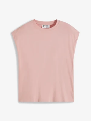 T-shirt oversize z miękkiej wiskozy BonPrix różowy