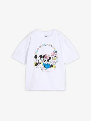 T-shirt oversize z nadrukiem Myszki Miki, z czystej bawełny bonprix