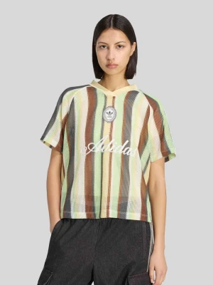 t-shirt oversized z wyhaftowanym logo adidas Originals Jasnozielony