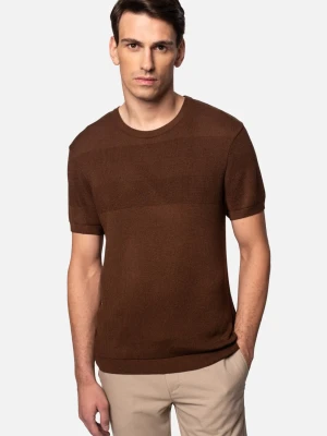 T SHIRT PERRET BRĄZOWY Recman