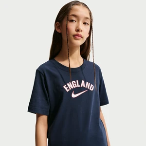 T-shirt piłkarski dla dużych dzieci Nike Anglia - Niebieski