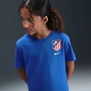 T-shirt piłkarski dla dużych dzieci Nike Atlético Madryt - Niebieski