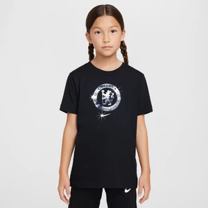 T-shirt piłkarski dla dużych dzieci Nike Chelsea F.C. - Czerń