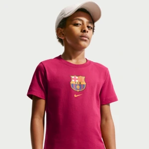T-shirt piłkarski dla dużych dzieci Nike FC Barcelona - Czerwony
