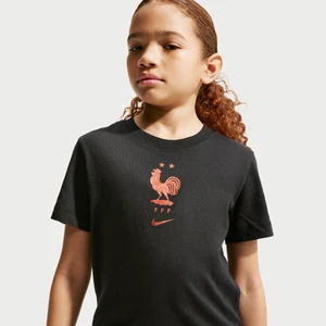 T-shirt piłkarski dla dużych dzieci Nike FFF - Czerń