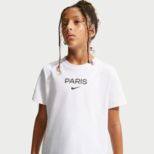 T-shirt piłkarski dla dużych dzieci Nike Paris Saint-Germain - Biel