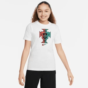 T-shirt piłkarski dla dużych dzieci Nike Portugalia - Biel