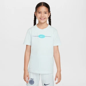 T-shirt piłkarski Nike dla dużych dzieci Inter Mediolan - Niebieski
