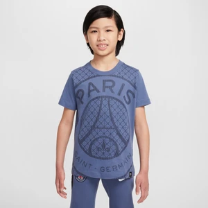 T-shirt piłkarski z sezonowym nadrukiem dla dużych dzieci Nike Paris Saint-Germain - Niebieski