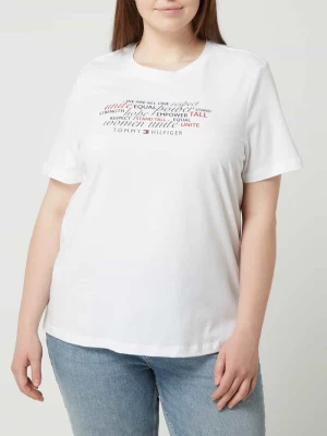 T-shirt PLUS SIZE z bawełny ekologicznej Tommy Hilfiger Curve