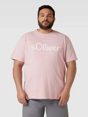 T-shirt PLUS SIZE z nadrukiem z logo S.Oliver Plus