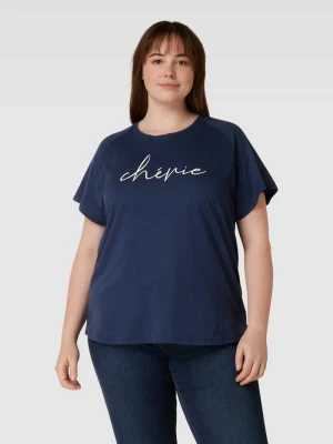 T-shirt PLUS SIZE z okrągłym dekoltem model ‘Elina’ Fransa Plus