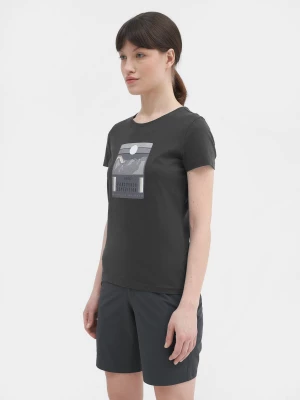 T-shirt regular z bawełny organicznej damski 4F
