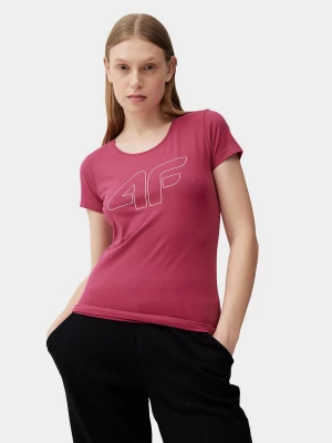 T-shirt regular z nadrukiem damski 4F
