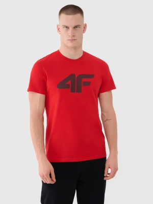 Zdjęcie produktu 4F T-shirt regular z nadrukiem męski - czerwony XL