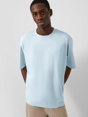 T-shirt Relaxed Fit z nadrukiem z tyłu QS niebieski