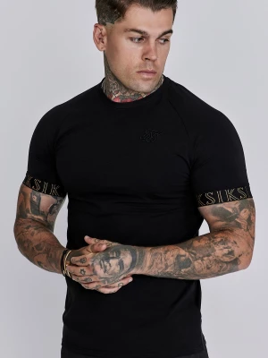 T-shirt Siksilk Men's Black Tech