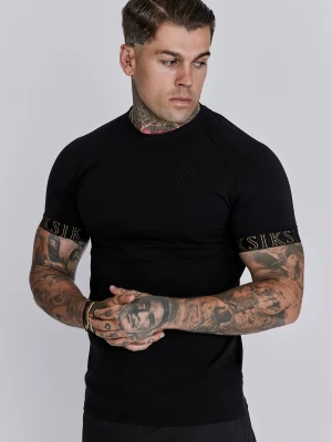 SikSilk Męska Czarna Techniczna Koszulka