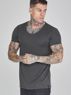 SikSilk Męska Szara Koszulka Muscle Fit