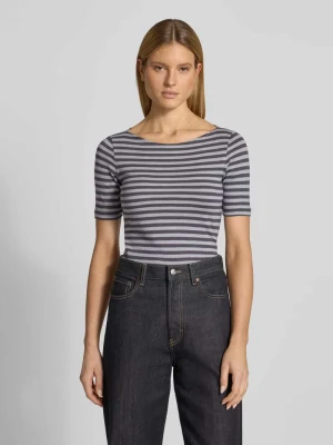 T-shirt Slim Fit z czystej bawełny Marc O'Polo Średnioszary