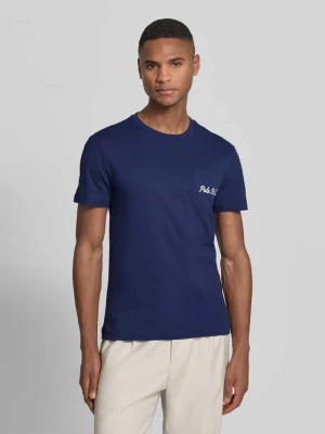 T-shirt Slim Fit z czystej bawełny Polo Ralph Lauren Granatowy