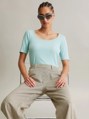 T-shirt slim Marc O'Polo modrá