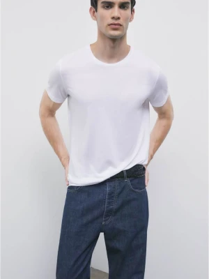 T-shirt slim z bawełny Patrizia Pepe biały