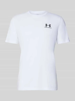 t-shirt sport o kroju regular fit z mieszanki bawełny Under Armour Czarny