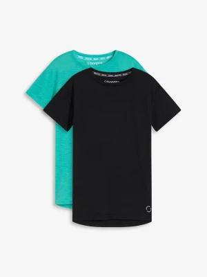 T-shirt sportowy (2 szt.), szybkoschnący BonPrix zielony