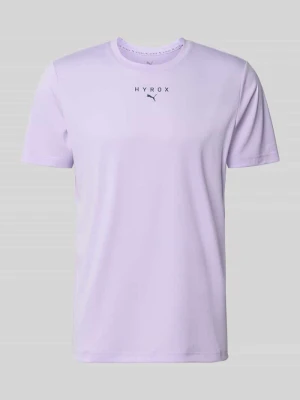 t-shirt sportowy o kroju regular fit z nadruk z logo model 'M PUMA X HYROX' Lawendowy