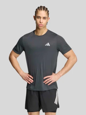 t-shirt sportowy o kroju regular fit z nadrukiem z logo Adidas Antracytowy