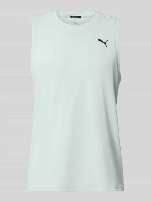 t-shirt sportowy o kroju regular fit z nadrukiem z logo model 'M PWRMODE' Puma Miętowy