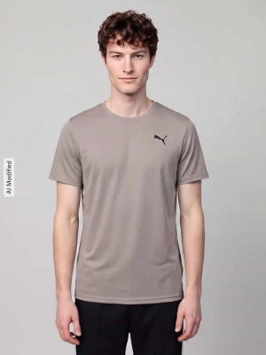 t-shirt sportowy o kroju regular fit z nadrukiem z logo Puma Błotnisty