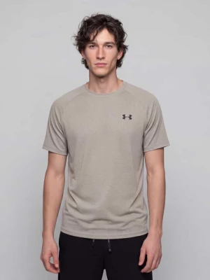 t-shirt sportowy o kroju regular fit z nadrukiem z logo Under Armour Beżowy