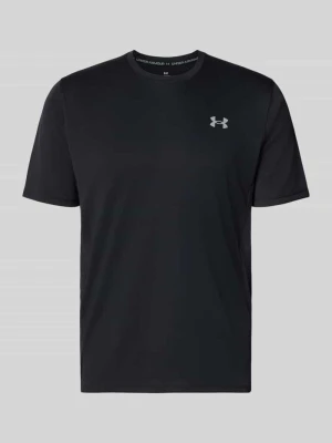 t-shirt sportowy o kroju regular fit z nadrukiem z logo Under Armour Czarny