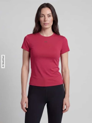t-shirt sportowy o kroju regular fit z nadrukiem z logo Under Armour Jasnoczerwony