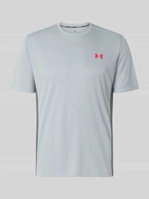 t-shirt sportowy o kroju regular fit z nadrukiem z logo Under Armour Jasnoszary