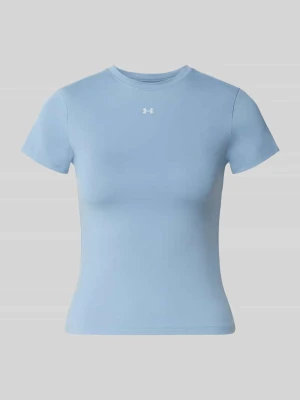 t-shirt sportowy o kroju regular fit z nadrukiem z logo Under Armour Jasnoniebieski