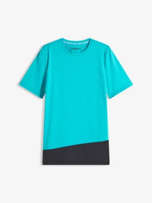 T-shirt sportowy o strukturalnym wyglądzie BonPrix zielony